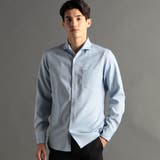 64サックス | ストレッチツイル カッタウェイカラーシャツ | NICOLE