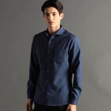 66ブルーグレー | ストレッチツイル カッタウェイカラーシャツ | NICOLE