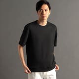 39チャコールグレー | ジオメトリックブリスタージャカード クルーネックTシャツ | NICOLE