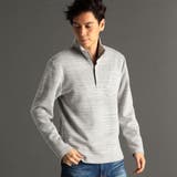 29グレー | メランジダブルフェイス スタンドジッププルオーバー | NICOLE