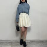 配色ステッチルーズCPOシャツ | NICOLE | 詳細画像14 