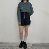 配色ステッチルーズCPOシャツ | NICOLE | 詳細画像21 