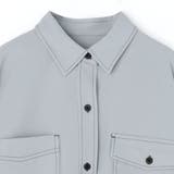 配色ステッチルーズCPOシャツ | NICOLE | 詳細画像6 