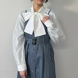 28オフホワイト | フロントタックボウタイブラウス | NICOLE