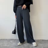 39チャコールグレー | ベルト付きプリーツパンツ | NICOLE