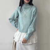 64サックス | ニット×ギャザータンクトップセット | NICOLE