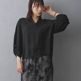 49ブラック | スキッパーパフブラウス | NICOLE