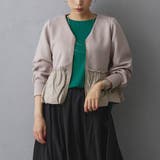 18ベージュ | 異素材切替ブルゾン | NICOLE