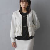 28オフホワイト | 異素材切替ブルゾン | NICOLE
