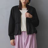 49ブラック | 異素材切替ブルゾン | NICOLE