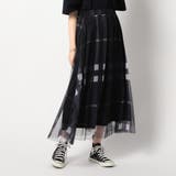 49ブラック | チュールチェックスカート | NICOLE