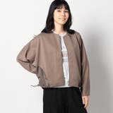 46カーキ | ドルマンダーツスリーブ切替ブルゾン | NICOLE