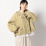 18ベージュ | ボリューム袖ショートパーカージャケット | NICOLE