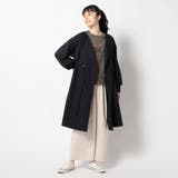 ウエスト絞り ノーカラーコート | NICOLE | 詳細画像4 