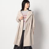 18ベージュ | ウエスト絞り ノーカラーコート | NICOLE