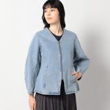 60ブルー | カーブ袖 デニムジャケット | NICOLE