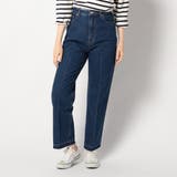 67ネイビー | センターライン入りデニムパンツ | NICOLE