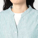 【リネン混シリーズ】スキッパー長袖シャツ（ストライプ） | NICOLE | 詳細画像6 