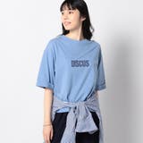 60ブルー | 【DISCUS別注】袖ロールアップバックプリントTシャツ | NICOLE