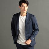 60ブルー | DELEGANT メランジプリントジャージ セットアップジャケット | NICOLE