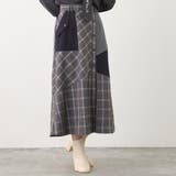 アシンメトリーバイカラースカート | NICOLE | 詳細画像1 