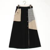 アシンメトリーバイカラースカート | NICOLE | 詳細画像2 