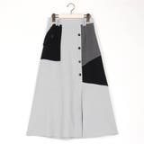 アシンメトリーバイカラースカート | NICOLE | 詳細画像3 