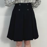 49ブラック | インバーテッドプリーツスカート | NICOLE
