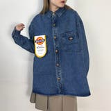 60ブルー | 【Dickies】デニムワイドシャツジャケット | NICOLE