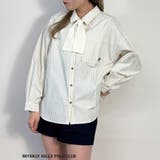 18ベージュ | 【BEVERLY HILLS POLO CLUB】ボウタイ付きビッグシャツ | NICOLE