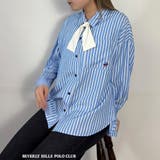 60ブルー | 【BEVERLY HILLS POLO CLUB】ボウタイ付きビッグシャツ | NICOLE