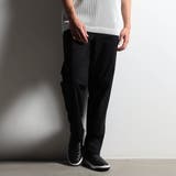 49ブラック | 【RIELABO】レザーライクジャージ イージーパンツ | NICOLE