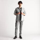 アラカルトプリント ７分袖ショートスタンドカラーシャツ | NICOLE | 詳細画像2 