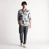 アラカルトプリント ７分袖ショートスタンドカラーシャツ | NICOLE | 詳細画像4 