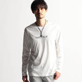 09ホワイト | ロゴ刺繍長袖Tシャツ | NICOLE