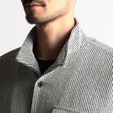 ラッセルストライプスタンドカラー7分袖シャツ | NICOLE | 詳細画像8 