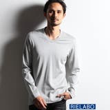 29グレー | 【RIELABO】レーヨンジャージ ドレスＶネック長袖カットソー | NICOLE