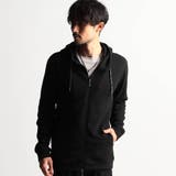 49ブラック | ジオメトリックジャガードフードパーカー | NICOLE