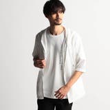 09ホワイト | ラッセルレース5分袖パーカー | NICOLE