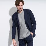 67ネイビー | シアージャガードニットジャケット | NICOLE