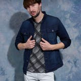 67ネイビー | ライトオンスデニム7分袖Gジャン | NICOLE