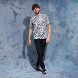 バイアスグラデーションロゴプリントVネック半袖Ｔシャツ | NICOLE | 詳細画像2 