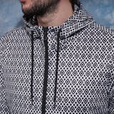 ジオメトリックプリント5分袖フードパーカー | NICOLE | 詳細画像8 