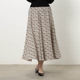 18ベージュ | 【WALDO】ウエストリブプリントスカート | NICOLE