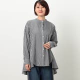 【WALDO】バックプリーツバンドカラーシャツ | NICOLE | 詳細画像1 