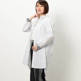 28オフホワイト | 【WALDO】ストライプテープロゴ入りシャツ | NICOLE