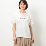 28オフホワイト | 【WALDO】刺繍ロゴ半袖Ｔシャツ | NICOLE