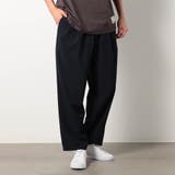 67ネイビー | メッシュワイドテーパードパンツ | NICOLE