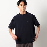 67ネイビー | 圧縮マイクロカノコラグランTシャツ | NICOLE