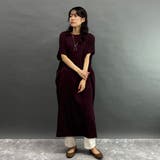 ランダムリブ素材ゆったりワンピース | NICOLE | 詳細画像15 